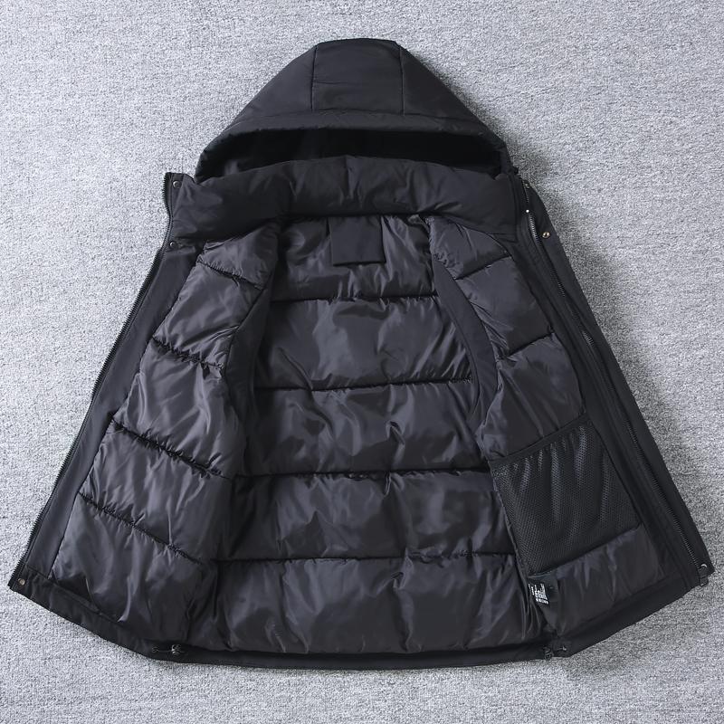 Plus Size L-8XL Fashion Warm Vest Man Winter Waterproof Sleeveless Jackets Hooded Casual Thick Men's Coat