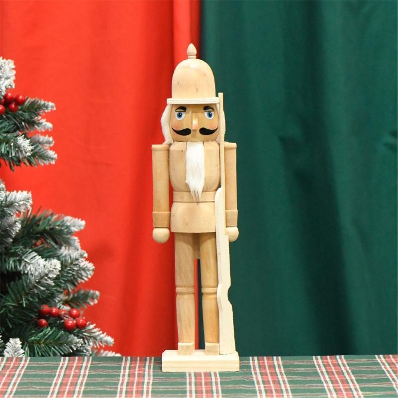 Christmas Nutcrackers Ornament, Wood Christmas Nutcrackers Soldier Figures Standing Decorations for Christmas