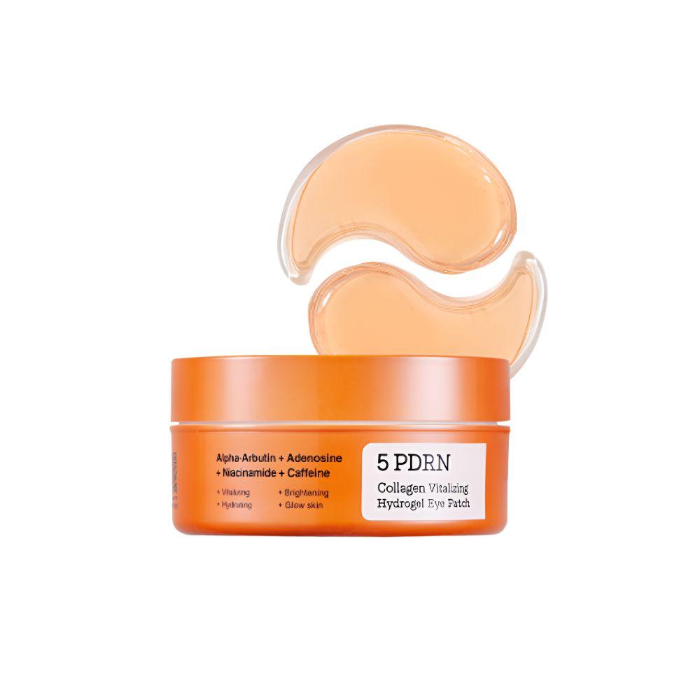 COSRX 5 PDRN Collagen Vitalizing Hydrogel Eye Patch 60pcs 85g for Under Eye Plumping and Dark Circle Brightening