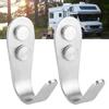 1 Pair Hook Stainless Steel Clothes Towel Robe Wall Mount Hanger Holder for Home Bathroom