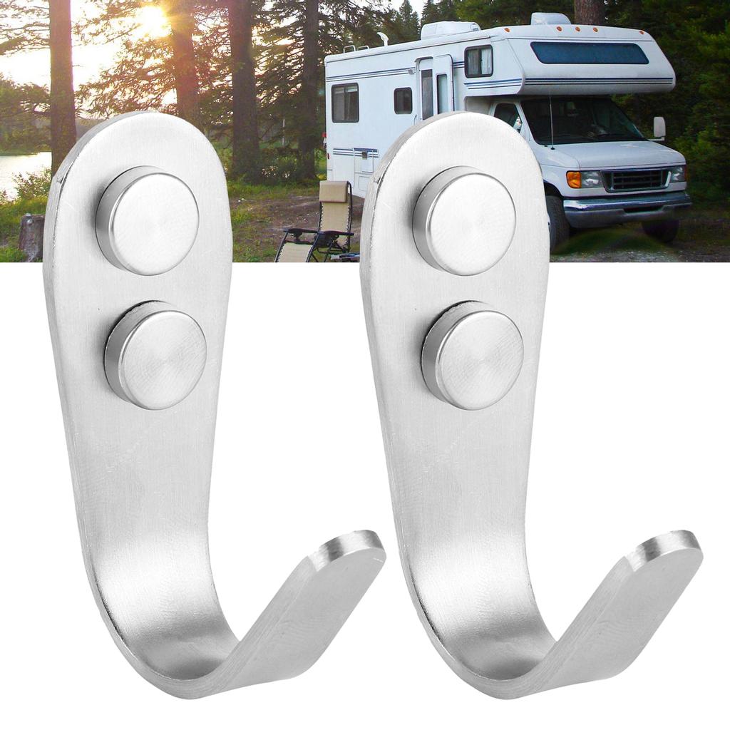 1 Pair Hook Stainless Steel Clothes Towel Robe Wall Mount Hanger Holder for Home Bathroom