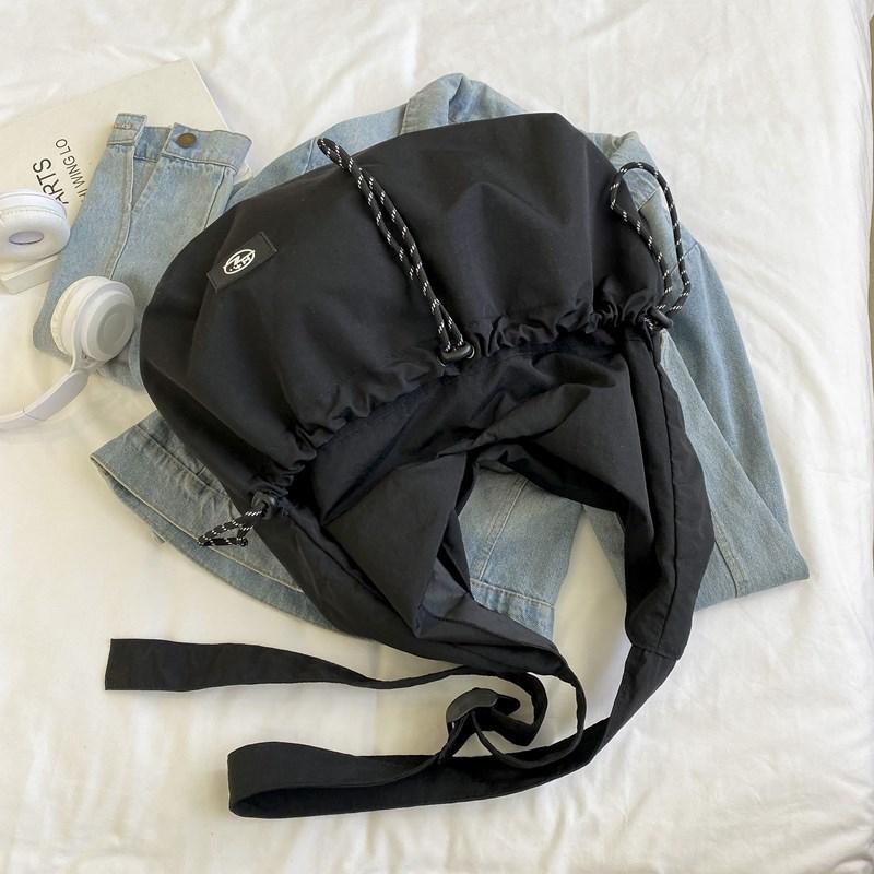 Womens Casual Nylon Shoulder Bag With Large Capacity And Inner Pouch