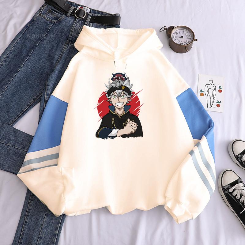 

Harajuku Japanese Anime Black Clover Men Hoodies Sweatshirt Funny Cartoon Boys Asta Streetwear Pullover Winter Patchwork Hoodies 3XL