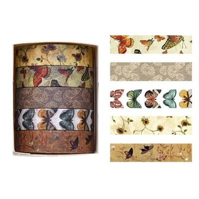 Retro Dekoratives Klebeband Wälder Pflanzenmuster Washi Tape Abdeckband Handkonto-Klebeband für Journaling Telefon Scrapbooking