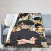 Ranma Saotom Anime Knitted Blankets Coral Fleece Plush  Super Warm Throw Blankets for Bedroom Sofa Bed Rug