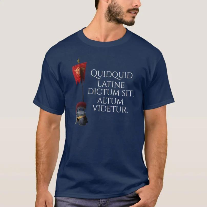 

Latin Saying Ancient Roman Quote SPQR Rome Legion T-Shirt 100% Cotton O-Neck Summer Short Sleeve Casual Mens T-shirt Size S-3XL 4XL