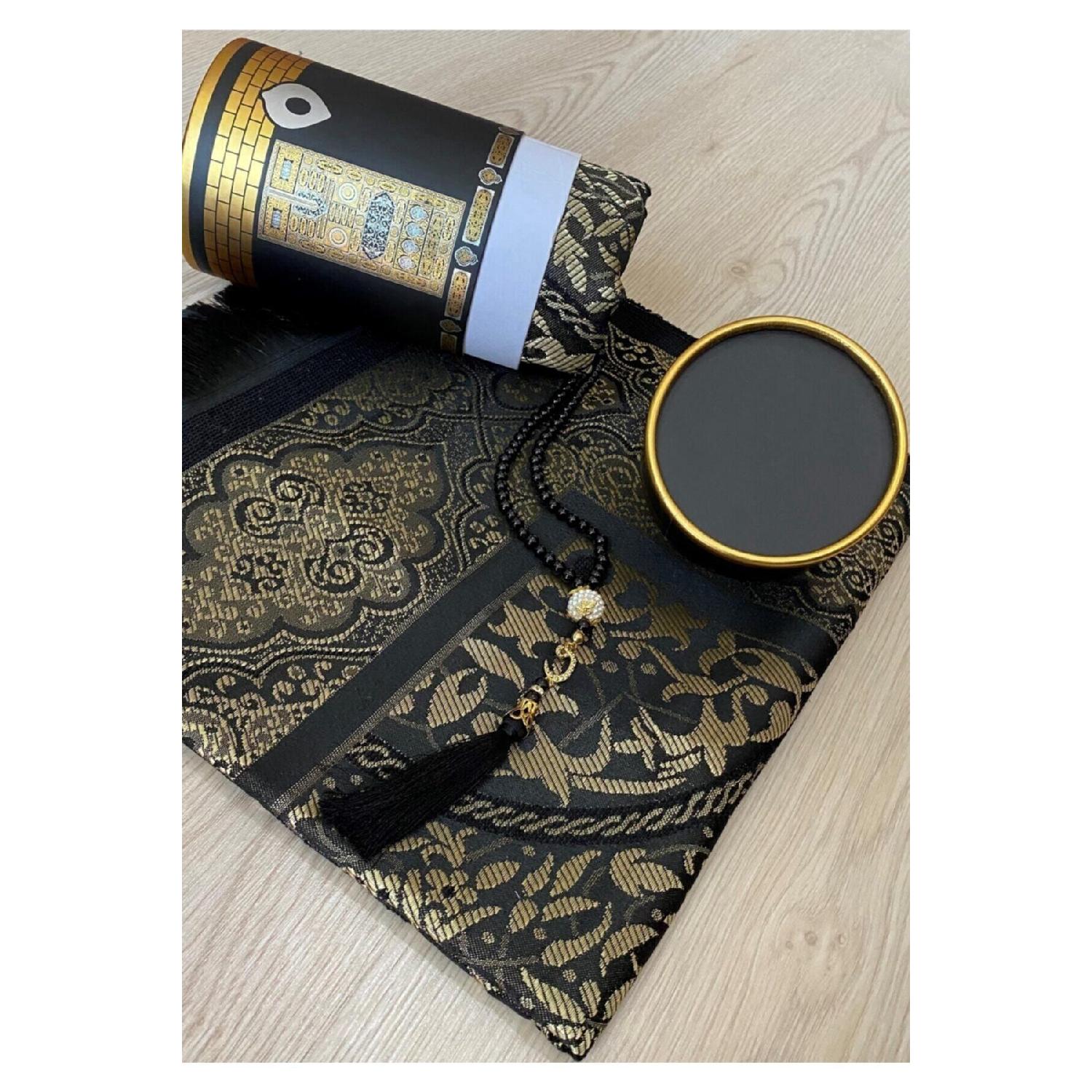 

Gift Dowry Box Kaaba Patterned Prayer Rug Prayer Beads Set 70 x 120 Фіолетовий