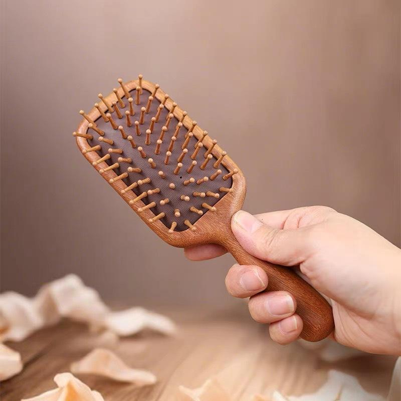 Sandalwood Air Cushion Comb Women's Home Shunfa Head Scalp Meridian Massage Comb Hair Therapy Unclogging Portable Airbag Comb