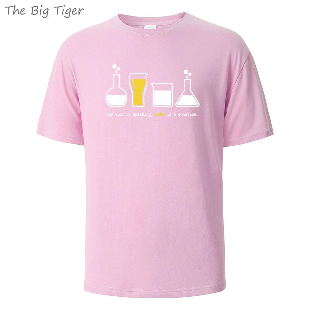 

Технически Пиво Печать Легкая Хлопковая Футболка Простой Дизайн с Круглым Вырезом Дышащая Ткань Унисекс Футболка с Коротким Рукавом Мужская Футболка 4XL