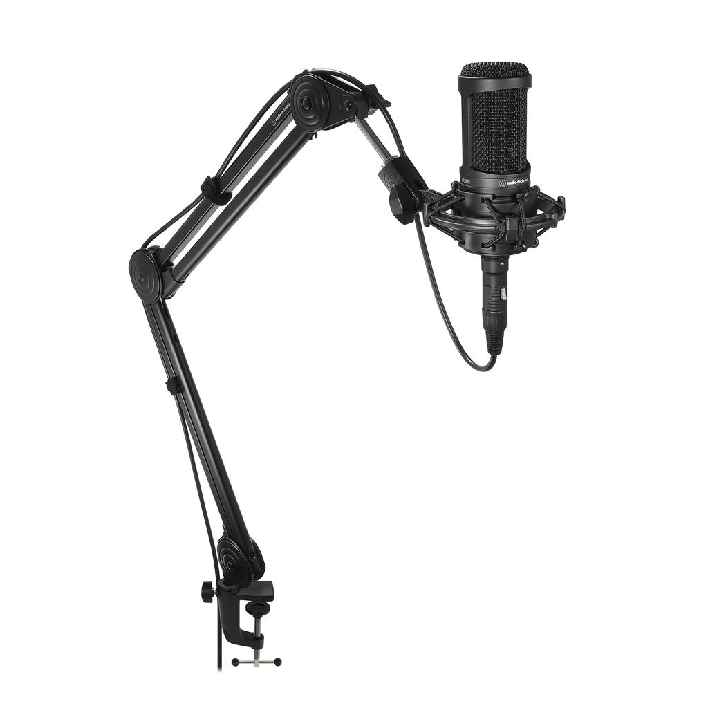 AT8700J Microphone Boom Microphone Stand for Condenser 2kg Weight Adjustable for Live and Karaoke with Audio-Technica Arm, Microphones, Tabletop,