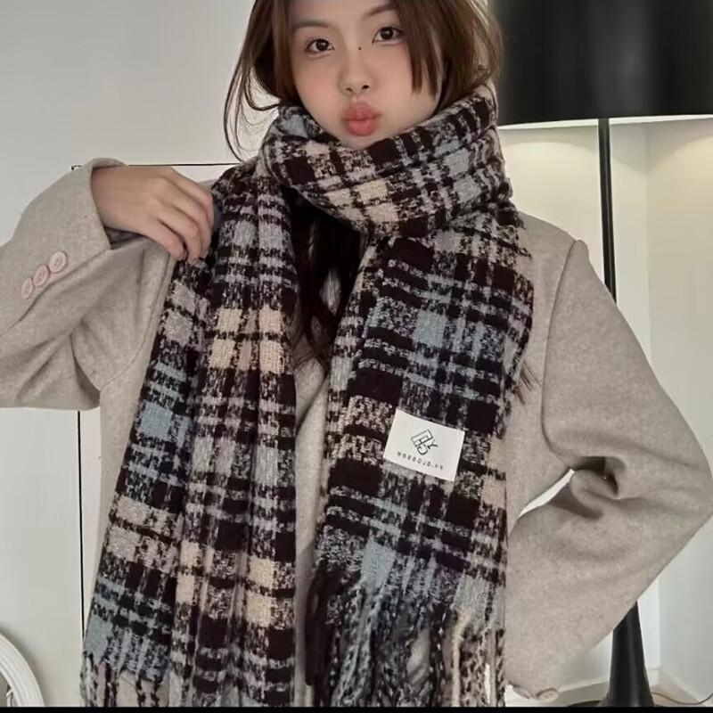 Women's Korean Style Plaid Scarf