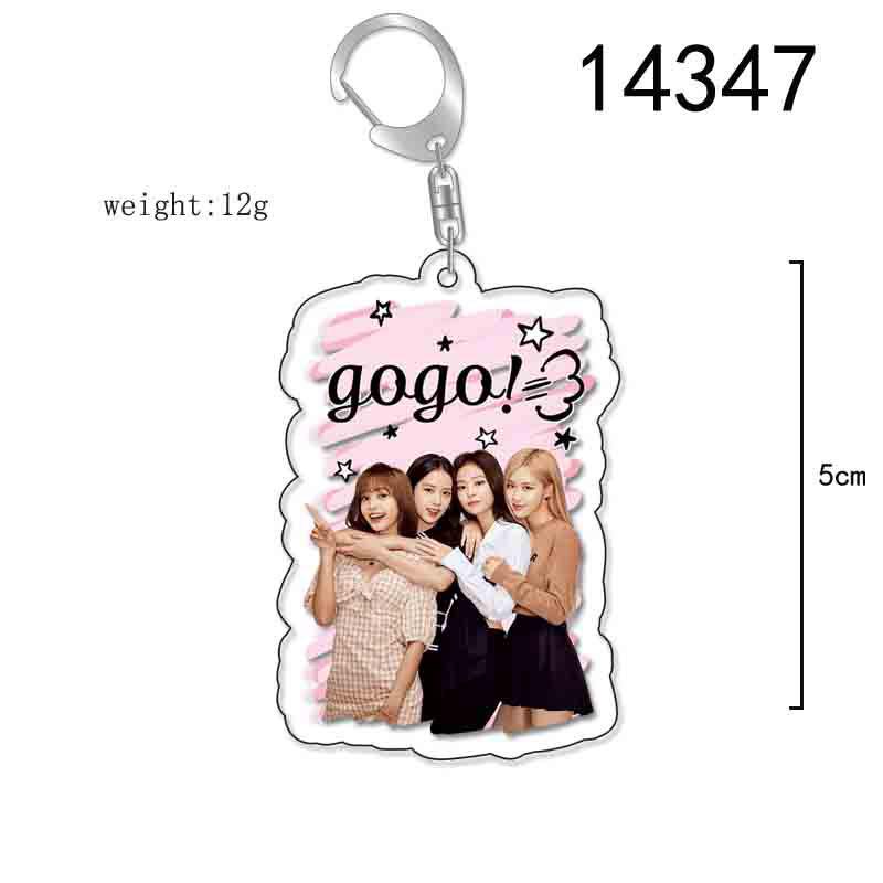 BLACKPINK Acrylic Double-Sided Keychain: Lisa, Jisoo, Jennie, Rosé
