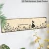 2D Flat, 1pc Vintage "In A World of My Own" Metal Wall Art Sign - Rustic Retro Aluminum Decorative Sign with Floral Whimsical Design, 15.7×3.94inch