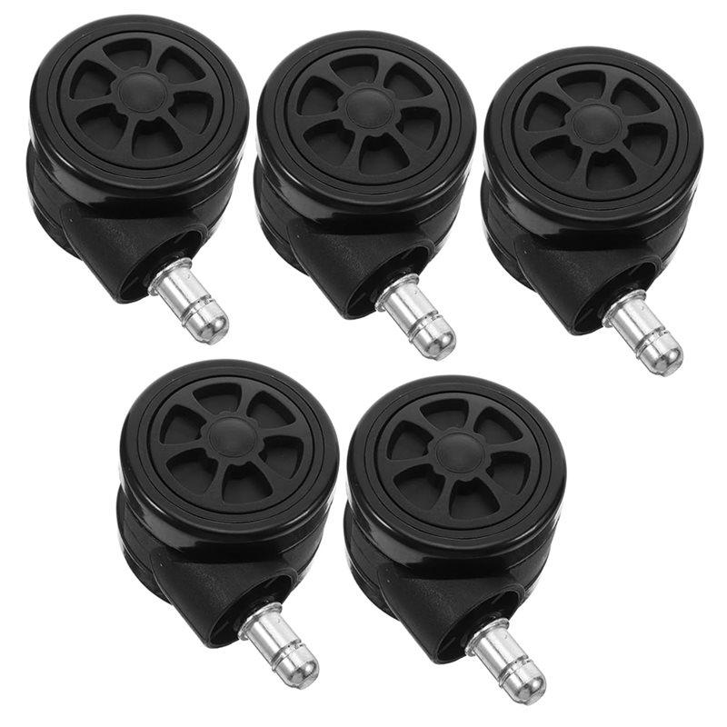 ABWR-5Pcs Black Office Chair Replacement Castor Wheels For Hardwood Floors And Furniture чёрный