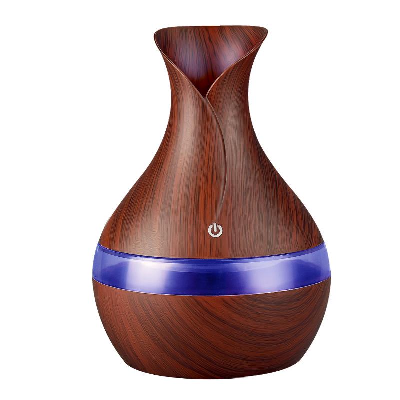 300ml Wood Grain Aroma Humidifier & Diffuser Vase