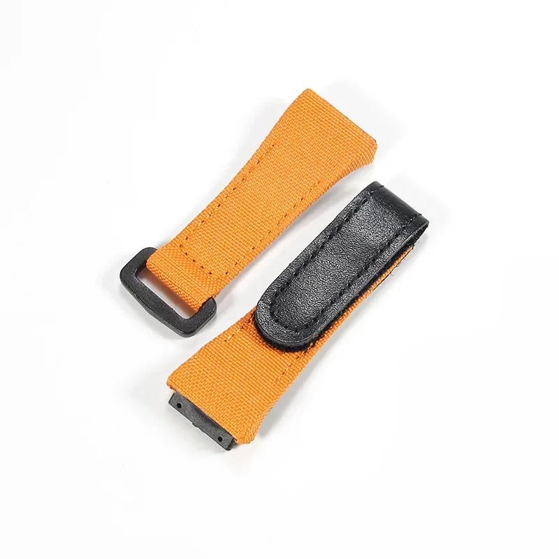 Für RICHARD MILLE RM50 RM53 Nylon-Canvas wasserdicht Herren Uhrenarmband Ringschnalle Leder Armband Schraubstil Uhrenarmband 25mm