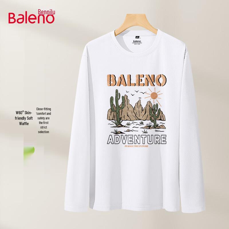 Baleno Men s Waffle Knit Long Sleeve Crew Neck T-Shirt 2XL