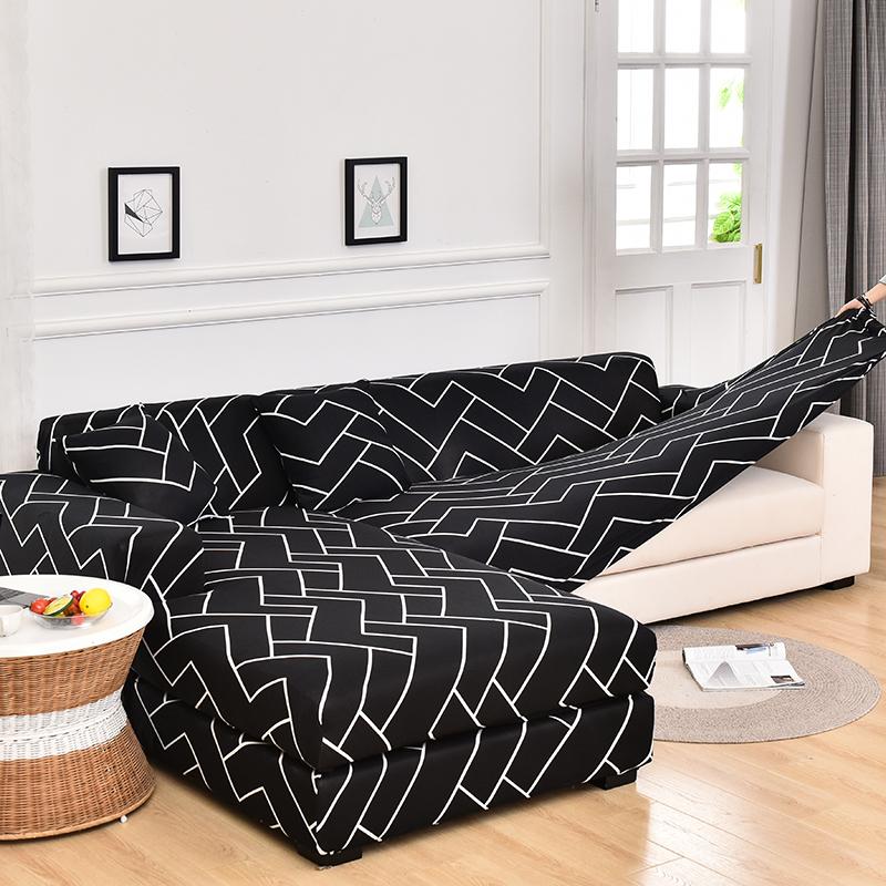 Premium Texture Couch Covers for Sectional Sofa Washable Stretch Sofa Covers L Shape Sofa Slipcovers Anti Slip Furniture Protector 1pc