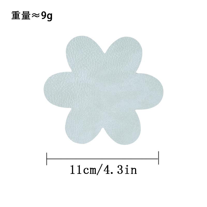 ins spring and summer explosion flower leather placemat thermal insulation waterproof oil-proof thermal insulation mat dining table mat petal coaster