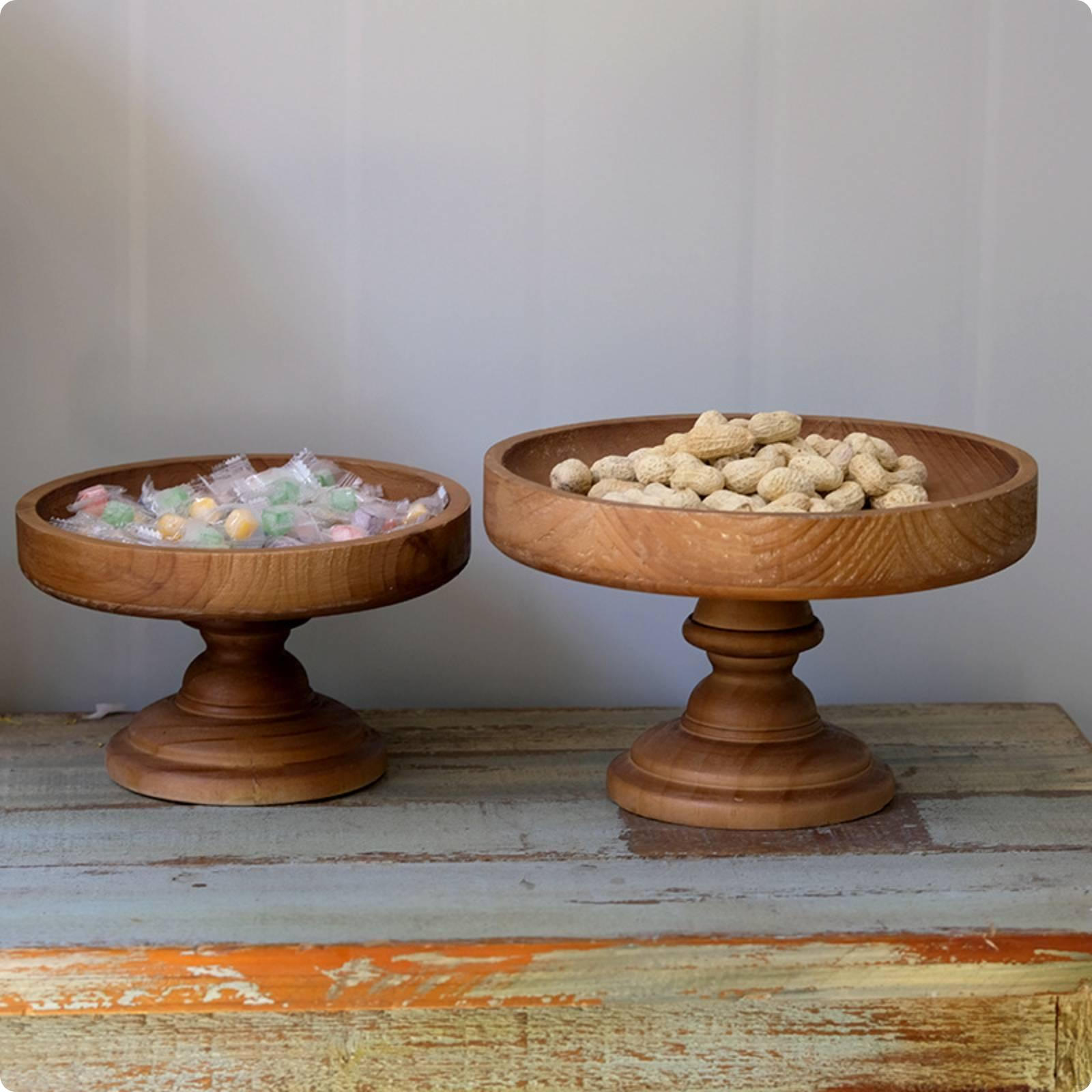 Wooden Cake Stand Vintage Wood Dessert Display Versatile Rustic Pedestal for Buffet,