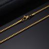 Prjewel 2mm Stainless Steel Box Chain Chokers For Men Boy Gold Plated Metal Ks Short Neck Collar Necklaces Father's Day Gift