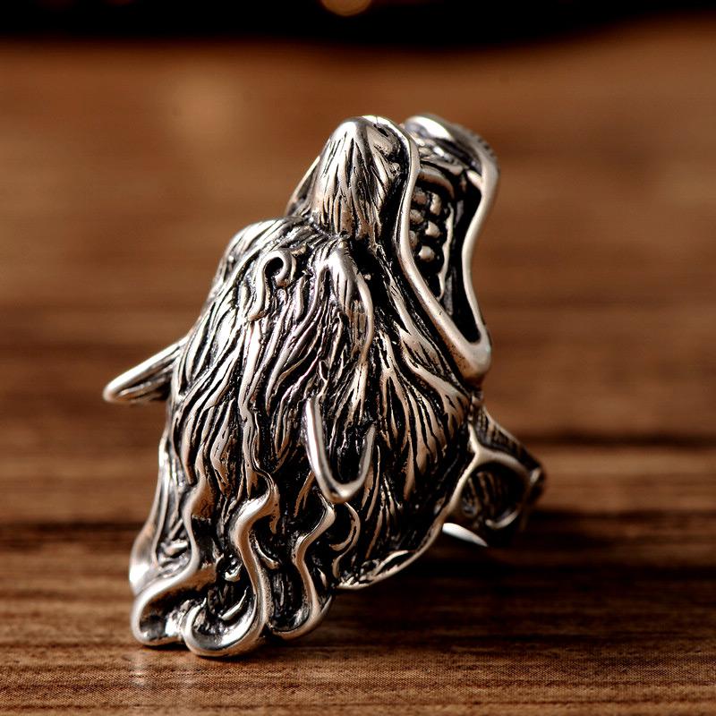 Vintage Viking Wolf Rings For Men Fashion Silver Color Stainless Steel Animal Punk Biker Ring Nordic Totem Amulet Jewelry