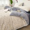 Soft Cotton Double Gauze Bedding Set 4PCS Small Fresh Floral Print Twin Queen King Beds