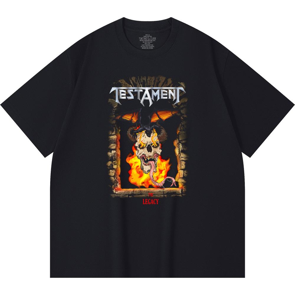 230 g/m² 100% Bavlna T-shirt Heavy Metal Rocková Kapela Tisk Populární Hudby Unisex Těžký Bavlněný T-shirt