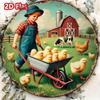 Vintage Chick Farmhouse Metal Wall Art Weatherproof Home Decor