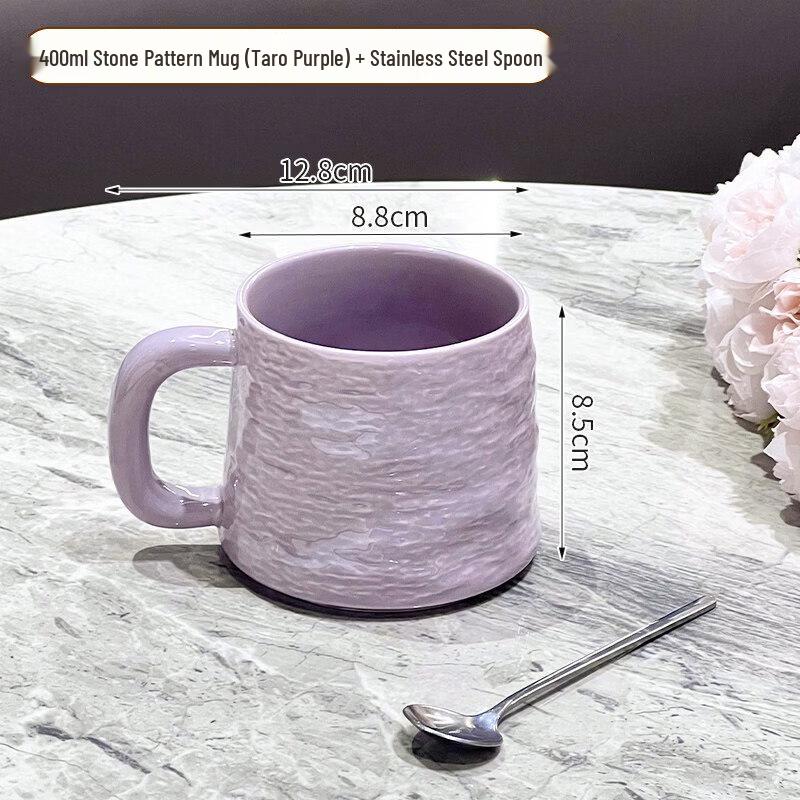 Star Ceramic Mug with Spoon
