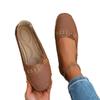 Women's Laser Stitched Flat Loafers, Plus Size Slip On Casual Closed Toe Daily Walking Comfortable Footwear