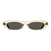 Saint Laurent Logo Design Acetate Irregular Shape Sunglasses Unisex Sunglasses Beige SL557SHADE004