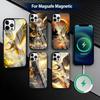 Stylish Eagle Golden Phone Case For iPhone17,16,15,14,13,12,11 Plus,Pro Magnetic with Magsafe Wireless Charging