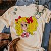 Lata 90. Kawaii Cukierki Cukierki Anime Letni Top Koszulka Damska Nadruk Koszulka Grunge Anime Manga Koszulka Topy Graficzny Estetyczny