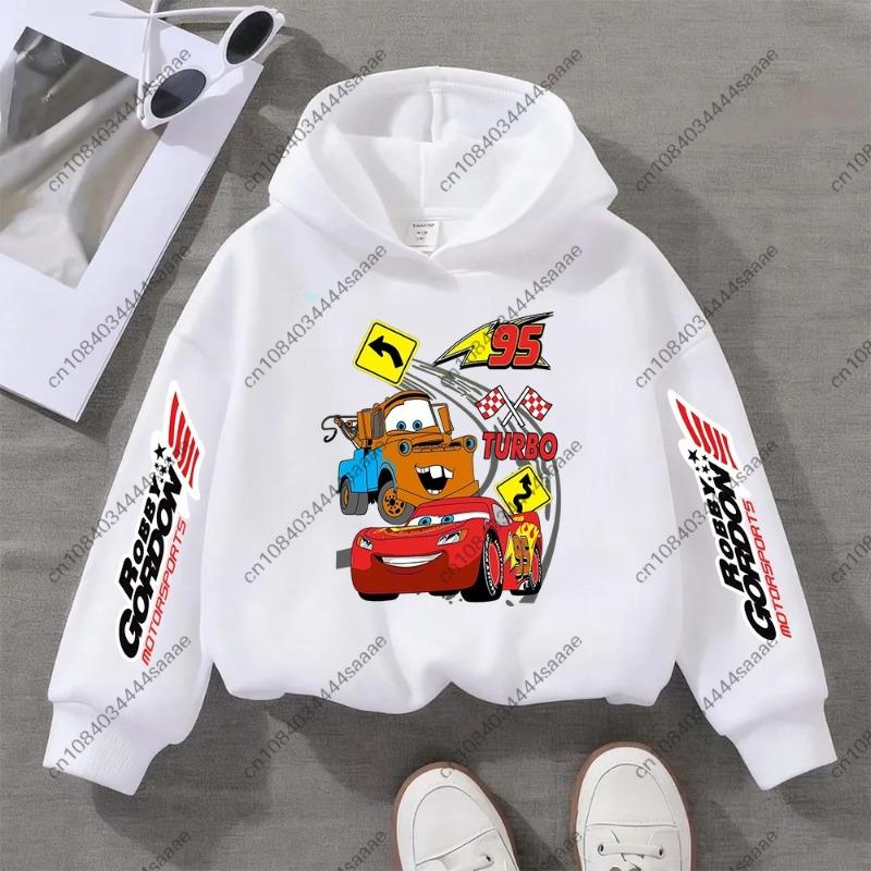 Spring Autumn Lightning Mcqueen Cartoon Children Hoodie Long Sleeve Pixar Car Print Kid Boy Clothes Fashion Pullover Sweatshirts