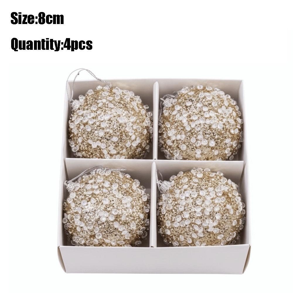 Foam Xmas Tree Hanging Baubles with Sequins Foam Xmas Spheres Pendant  Party