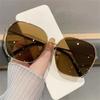 Fashion Design Oversized Square Sunglasses Gradient Lens Round Face Fit Gradient Sun Glasses UV400 Eyewear for Women & Men