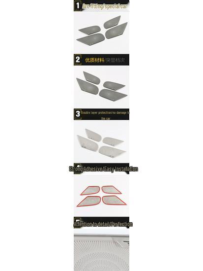 19 RX5MAX Auto-Lautsprecherabdeckung: Dekorative Viertürige Paillettenpaneel Audiozubehör