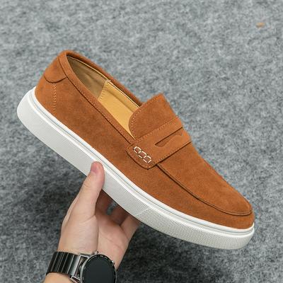 Mode Elegante Herren Slipper Lässige Lederschuhe für Herren Slipper Mokassins Atmungsaktive Herren Fahrschuhe Komfort Weiches Kleidungsschuhwerk