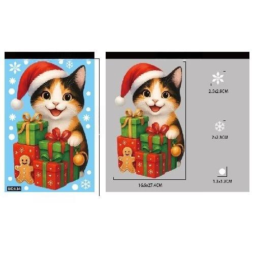 New Christmas Party Decoration Creative Bells, Reindeer, Santa Claus, Electrostatic Stickers, Snowflakes, Snowmen, Glass Stickers