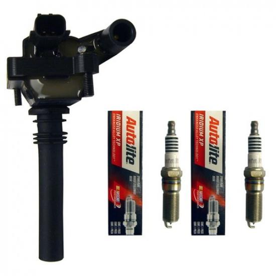Richporter Ignition Coil UF378 (1) + (2) Autolite XP5263 Iridium XP Spark Plugs