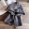 Solid Knitted Color Cap With Wide Brim And Ear Warmers For Autumn Winter Casual