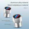 New Car Aluminum For BMW Tri Color Stripe Strip Decoration Emblem 4pcs Tire Valve Air Port Stem Cover Caps Wheel Hub Accessories BF2