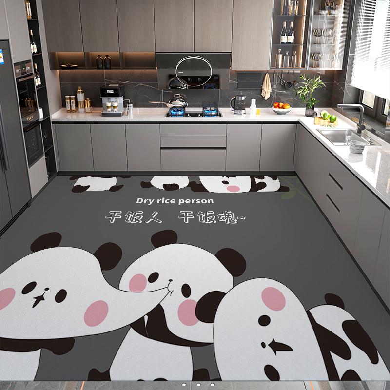

Modern Minimalist Balcony Washable Carpet Large Area Non-slip Floor Mat Anti-oil Anti-fouling Kitchen Rugs Home Pvc Leather Rug 58x200cm