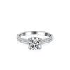 S925 silver ring moissanite moissanite cross women's double row ring wedding ring proposal diamond ring gift for girlfriend exquisite jewelry gift