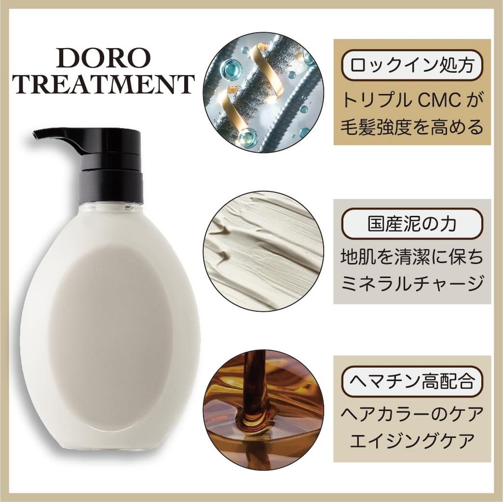 Head Spa Specialty Shop Hitotoki no Shizuku DORO TREATMENT scalp odor and repairs damaged hair from color and contains 400ml Refill [For stickiness,