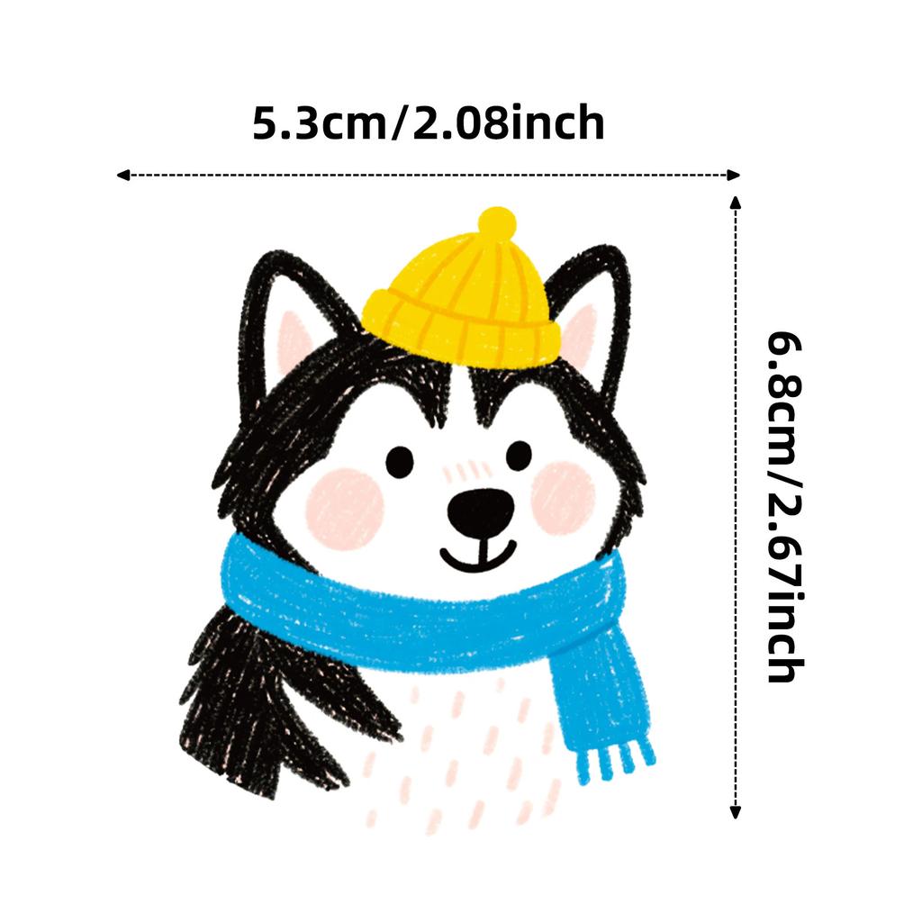 56PCS Hand Drawn Dog Cartoon Graffiti Stickers Cute Pet Notebook Computer Decoration Stationary Pencil Stickers