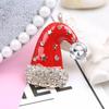 Adorable Rhinestone Christmas Hat Brooch Pin - Individually Packaged Red Ornament