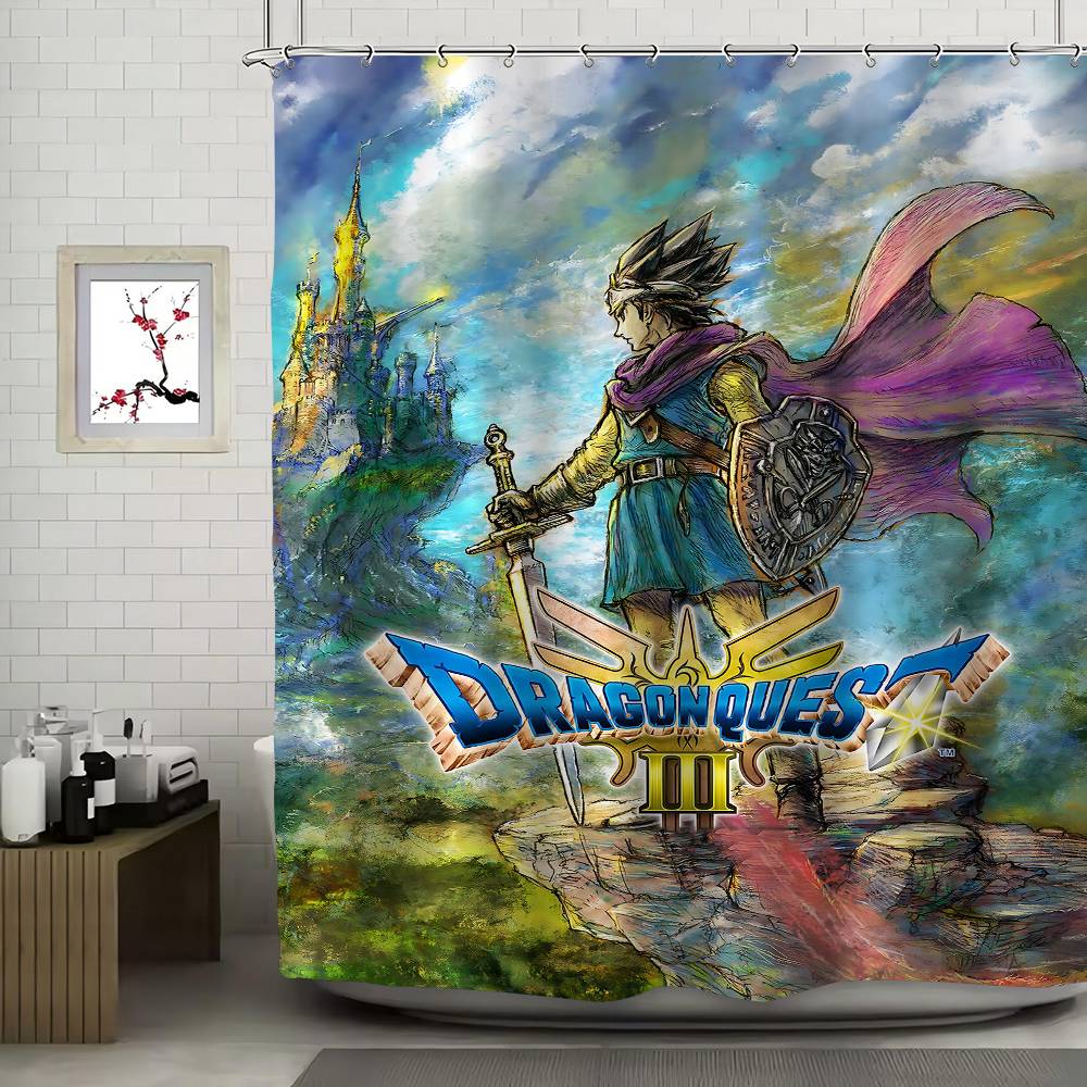 D-Dragon Quest 1 Piece Of 150X180Cm Printed Shower Curtain Partition Bathroom Waterproof And Mold Resistant