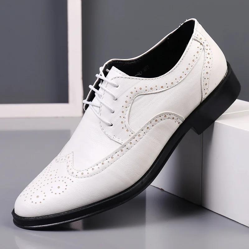 Fashion Handcrafted Men's Oxford Shoes Luxury Men Formal Leather Shoes Classic Brogue Dress Shoe Business Work Formal Shoes Man Party